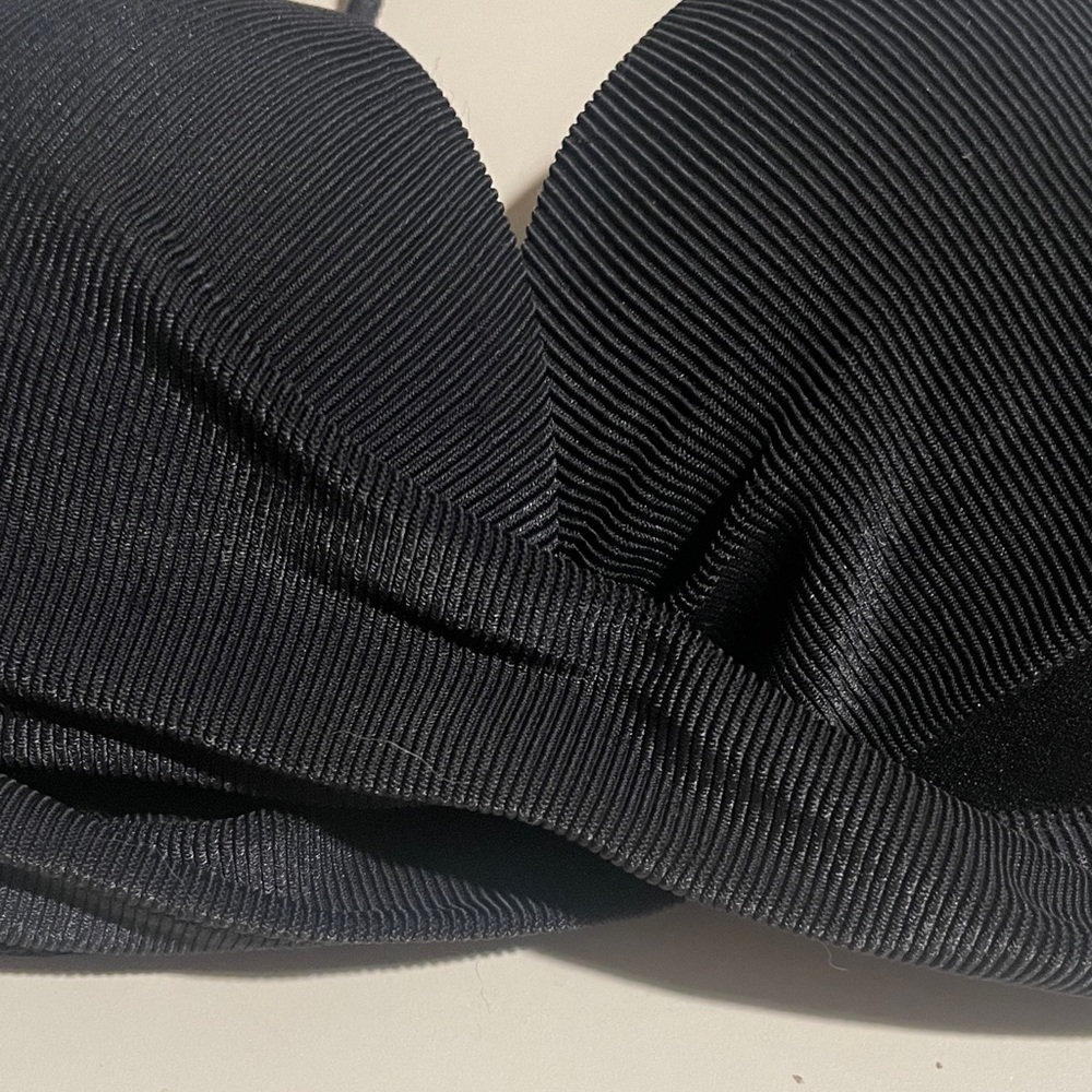 Shade & Shore Black Ribbed Bikini Top - Picture 5 of 8